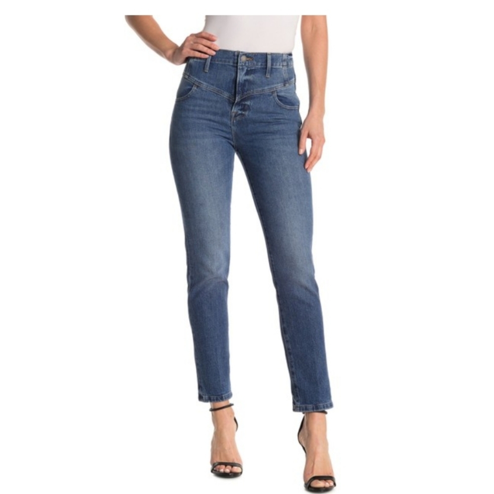 Frame retro V-yoke high-rise jeans